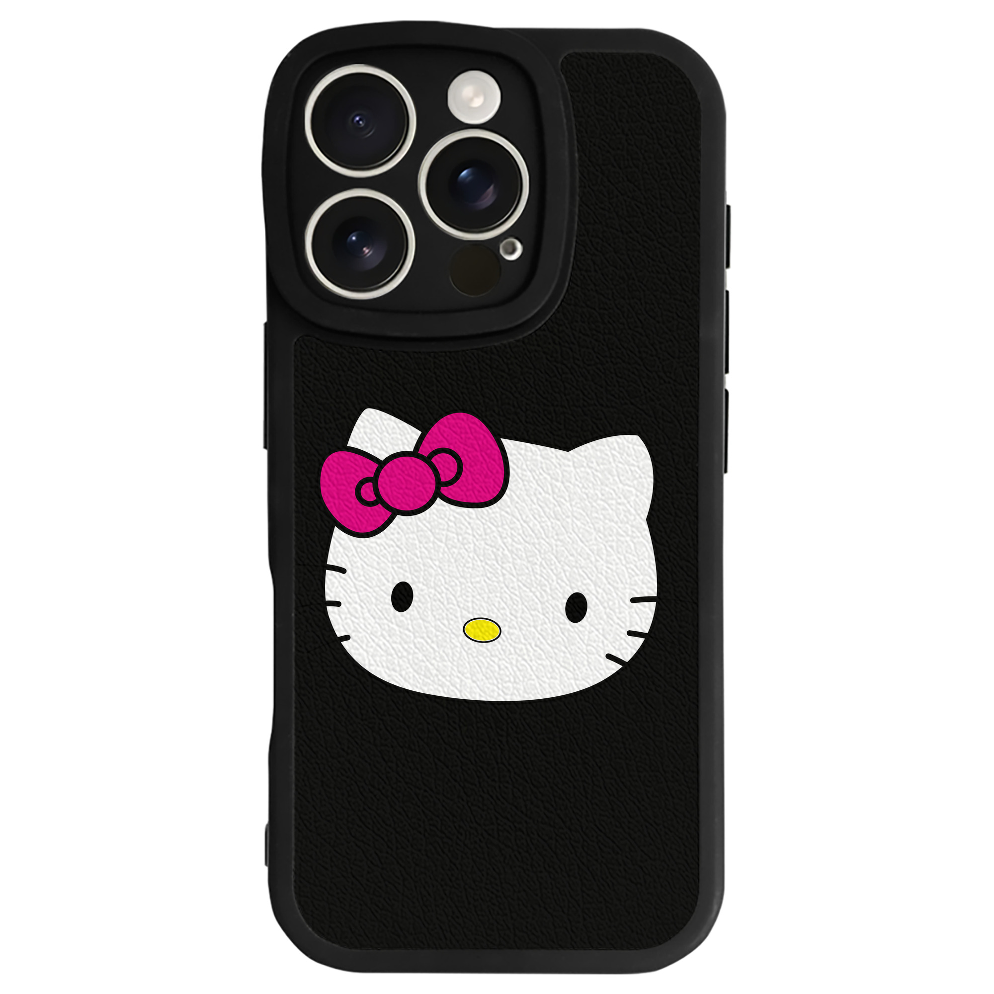 （画像用） Hello Kitty ハローキティ 【iPhone 16シリーズ対応】シリコンスマホケース（レザー調） 材質：シリコン